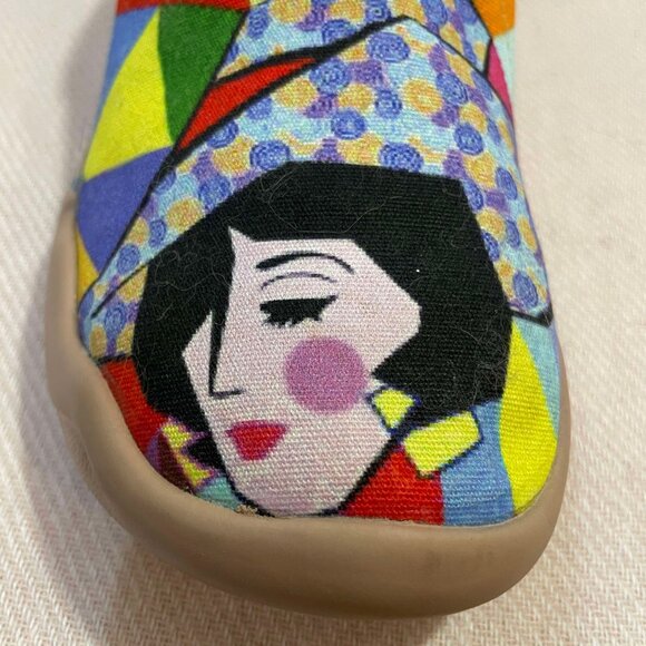 Almost NEW! Genuine UIN Slip-on shoes "Rainbow girl" Size 37 (6.5 US) - Picture 2 of 10
